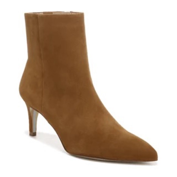 NEW Sam Edelman Ulissa suede pointy kitten heel boots booties cognac brown 7 37 - Picture 15 of 15
